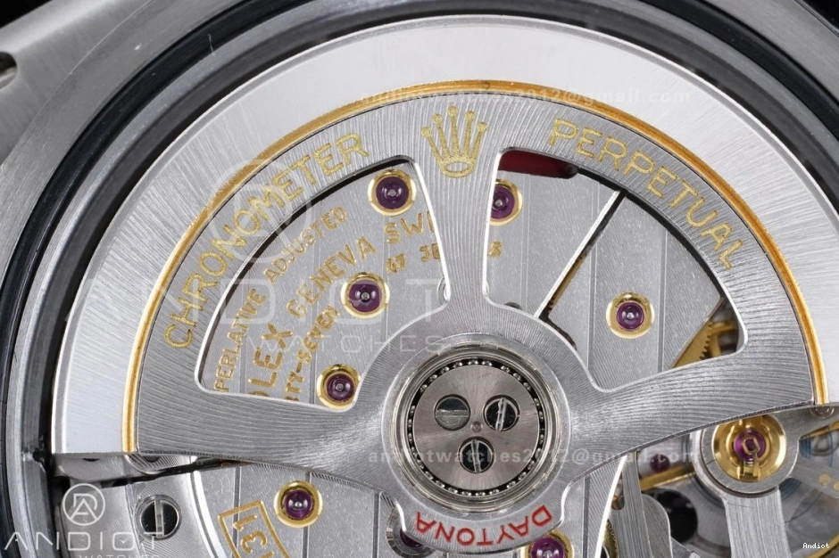 on Dial (Weighted) Oysterflex Silver VSF VS4131 Strap 1:1 Best Diamonds 126519 Daytona Edition Black V2 0306